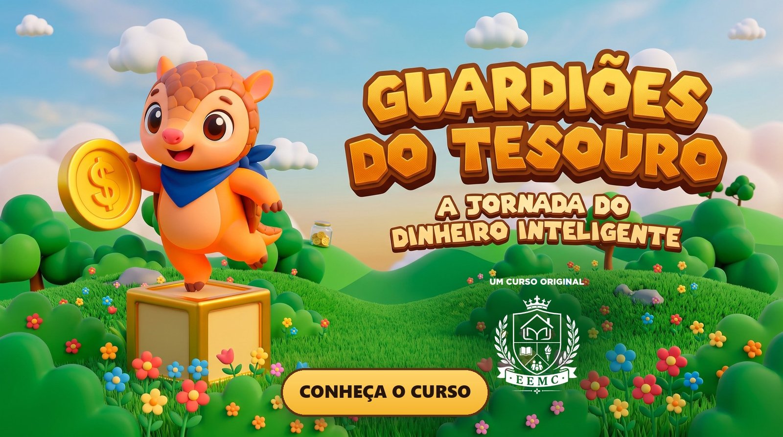 Guardiões do Tesouro: a jornada do dinheiro inteligente. Um curso original da EEMC. Conheça o curso.